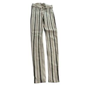GM Studio The Striped Riding Skinny in Stoned White